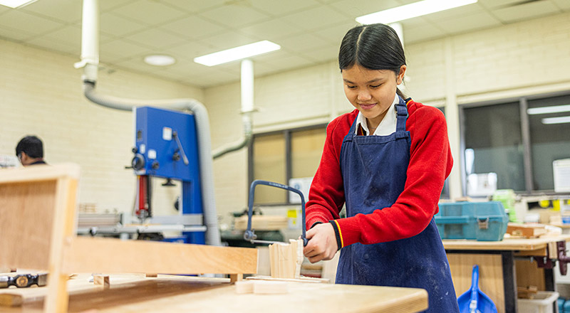 Woodwork at St Clare’s Catholic High School Hassall Grove