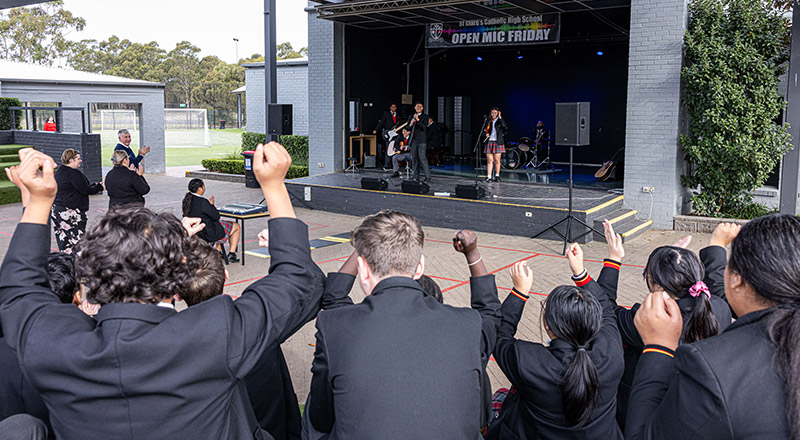 Amphitheatre at St Clare’s Catholic High School Hassall Grove