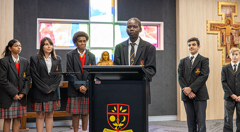 School Chapel at St Clare’s Catholic High School Hassall Grove