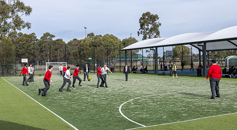 Playing field at St Clare’s Catholic High School Hassall Grove