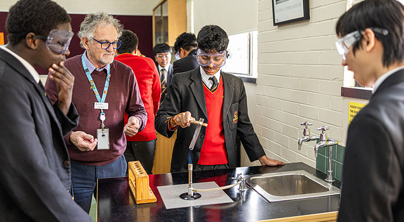 Science labs at St Clare’s Catholic High School Hassall Grove