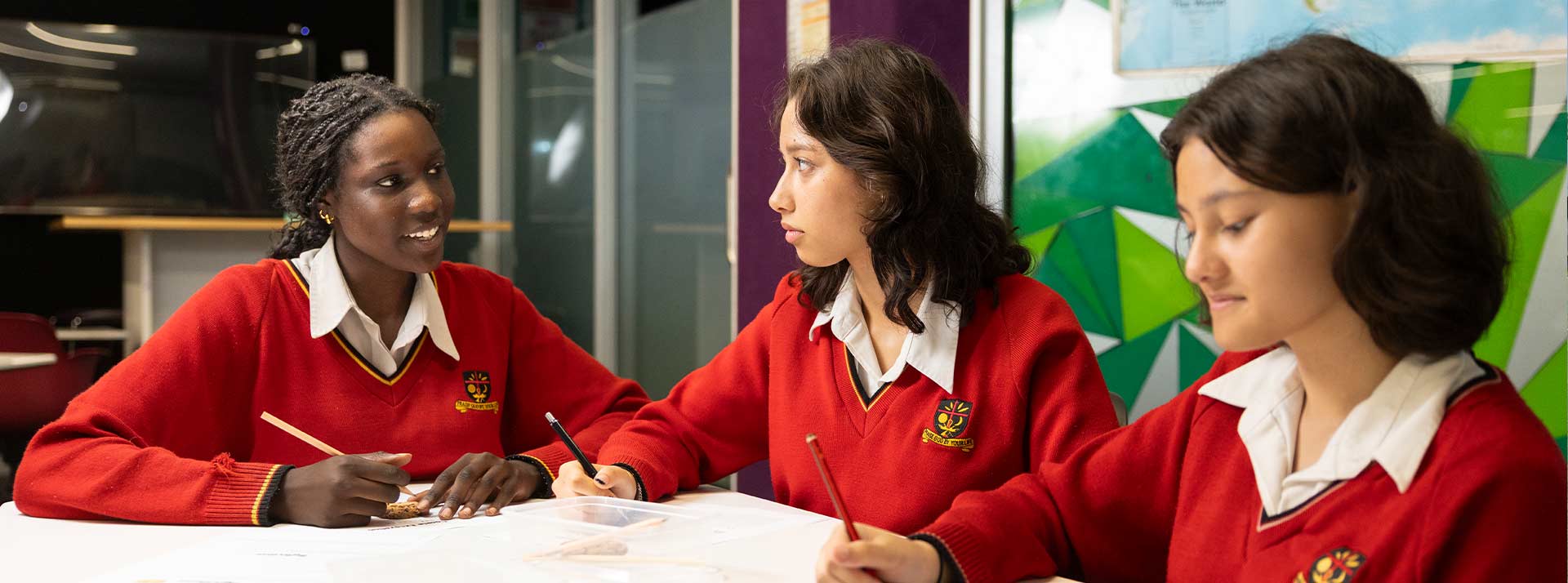 St Clare’s Hassall Grove students in class