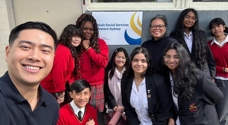 Students performing social work in partner with Jesuit Social Services Western Sydney