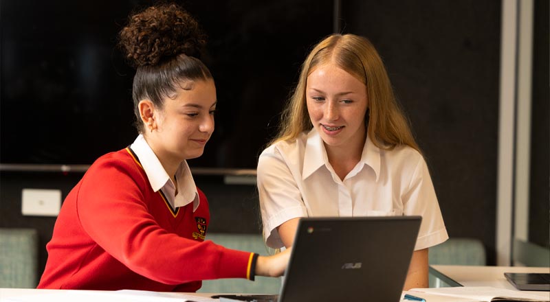 St Clare’s Hassall Grove students in class